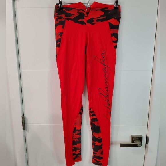 LabellaMafia Red Camo Leggings Size M - Picture 1 of 11